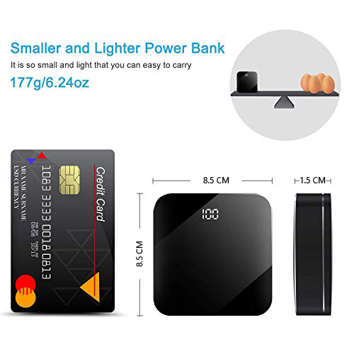10000 mAh Power Bank (Black, Lithium-ion) - Image 4